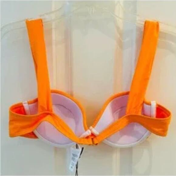 WeWoreWhat Claudia Bikini Top Orange Size Large - Picture 6 of 7